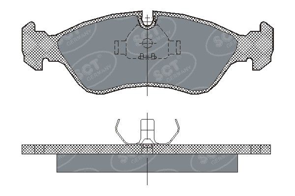 SCT GERMANY Комплект тормозных колодок, дисковый тормоз SP 122 PR